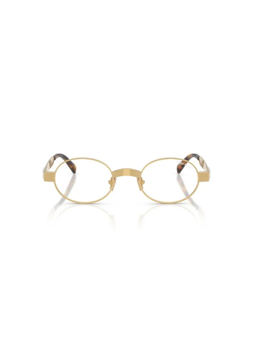 New Miu Miu Women's Sunglasses Gold Metal Frame MU B51S 5AK10W 47